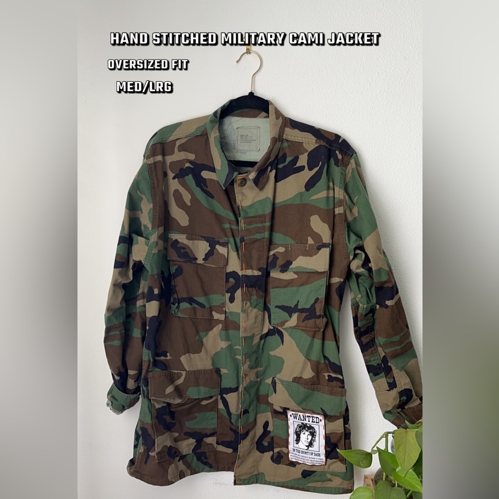 Hand stitched military camp jacket